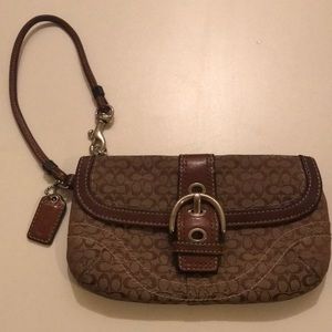 Brown Coach Wristlet